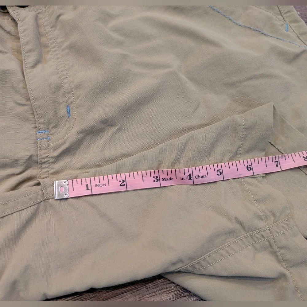 KAVU Men's Belted Hiking River Shorts Outdoor Hiking Casual Tan Quick Dry Sz XL